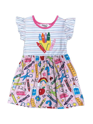 Get Your Cray-On Girls Back to School Dress - Sydney So Sweet