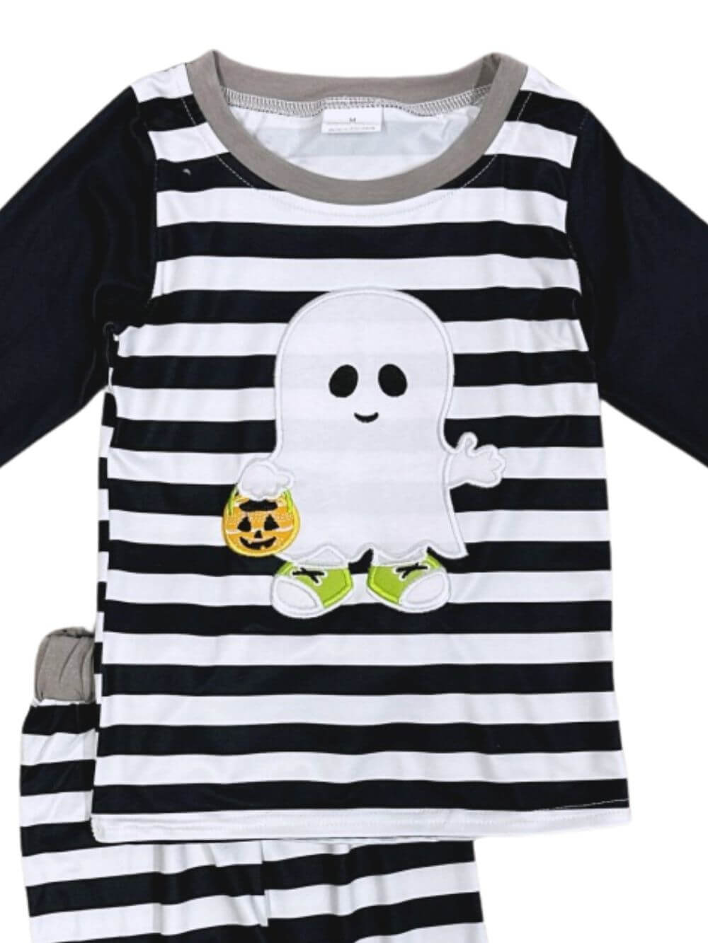 Ghostly Stripes Boys Halloween Lounge Set - Sydney So Sweet