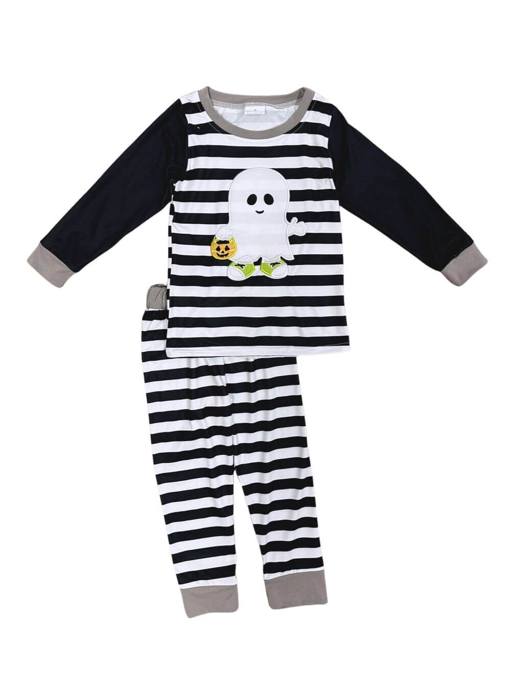 Ghostly Stripes Boys Halloween Lounge Set - Sydney So Sweet
