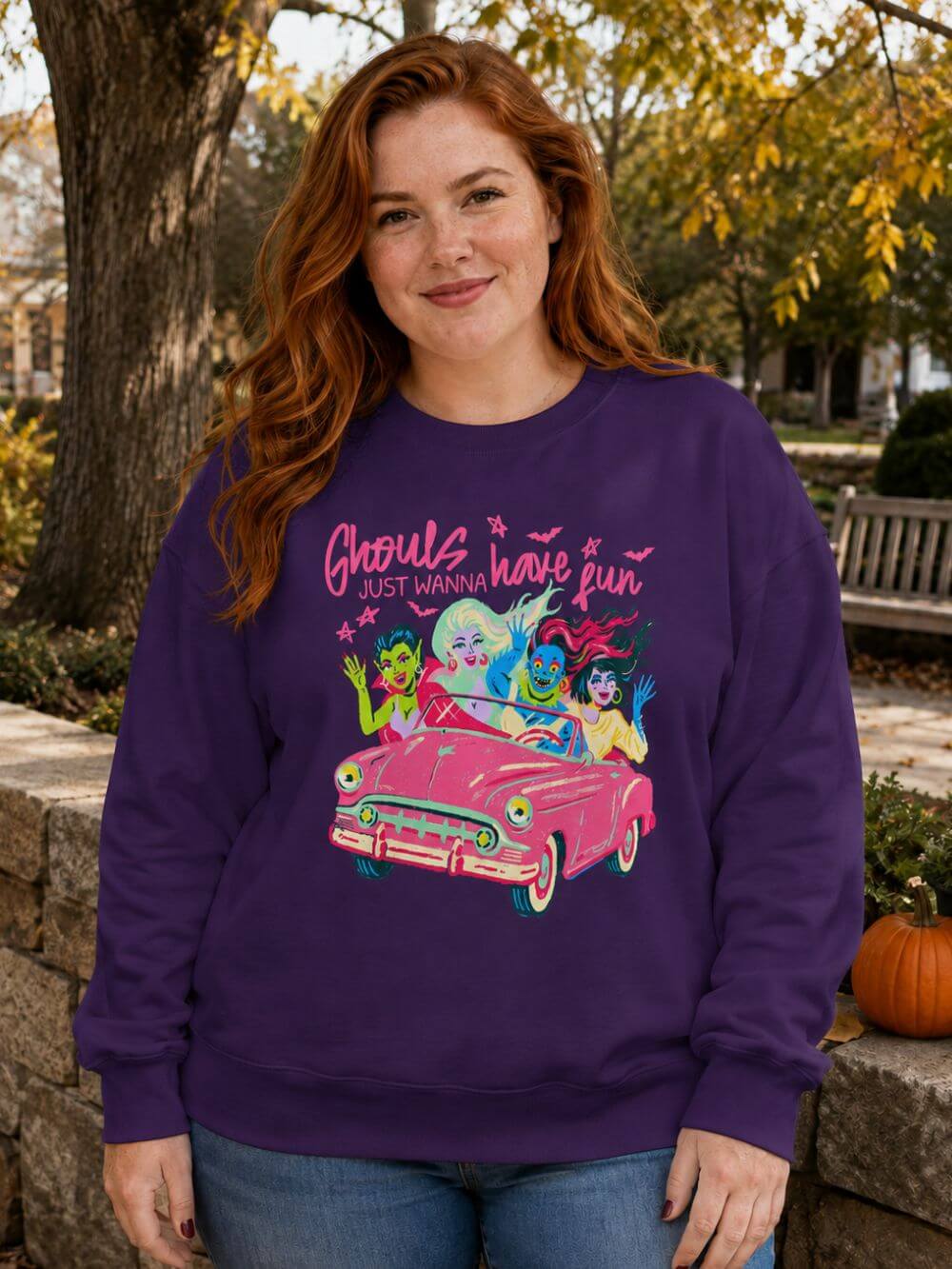 Ghouls Just Wanna Have Fun Halloween Monsters Sweatshirt Fun Graphic Pullover