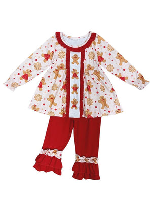 Ginger Spice Girls Red Ruffle Christmas Outfit - Sydney So Sweet