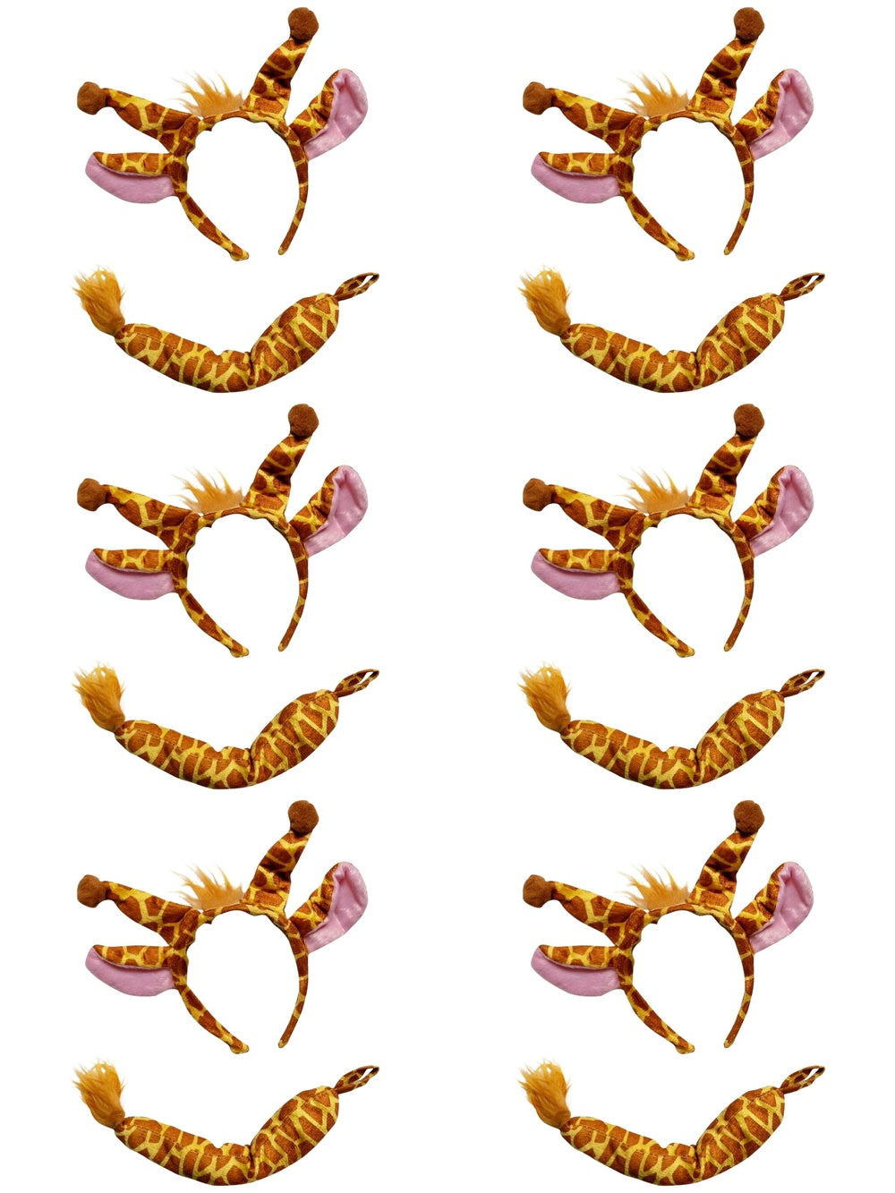 Giraffe Headband Ears & Tail, Kid or Adult Costume Accessories