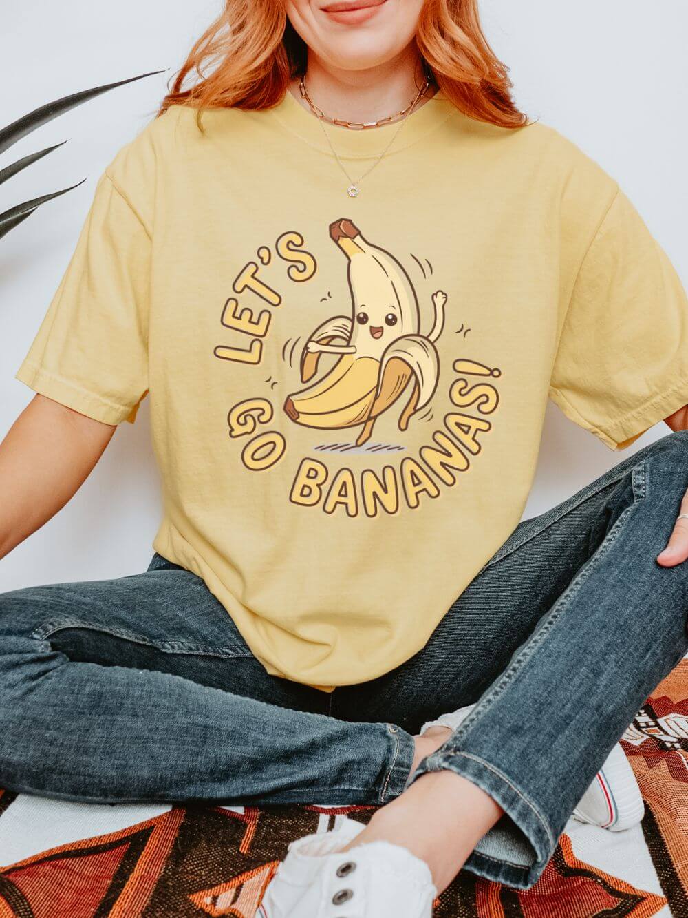 Let's Go Bananas Graphic T-Shirt Unisex Short Sleeve Tee - Sydney So Sweet