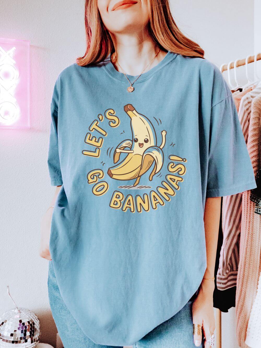 Let's Go Bananas Graphic T-Shirt Unisex Short Sleeve Tee - Sydney So Sweet