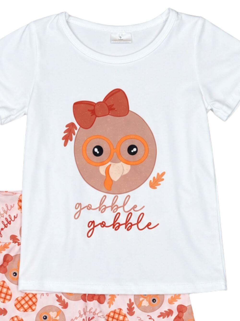 Gobble Gobble Turkey Girls Thanksgiving Bell Bottoms Outfit