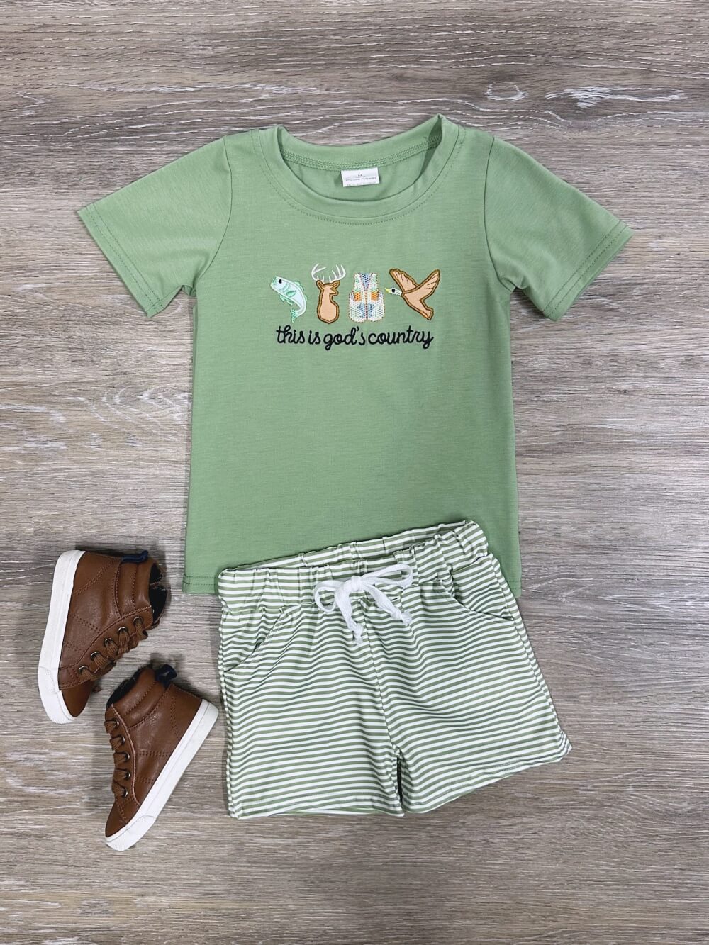God’s Country Boys Outdoor Adventure Shorts Outfit - Sydney So Sweet