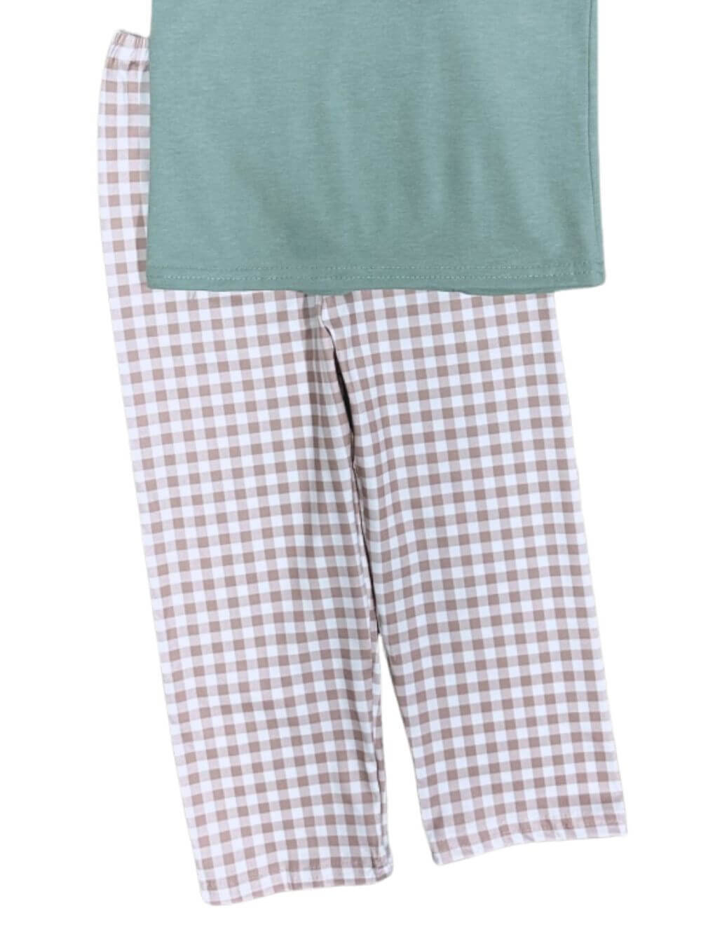 God is Great Boys & Baby Gingham Plaid Pants Outfit - Sydney So Sweet