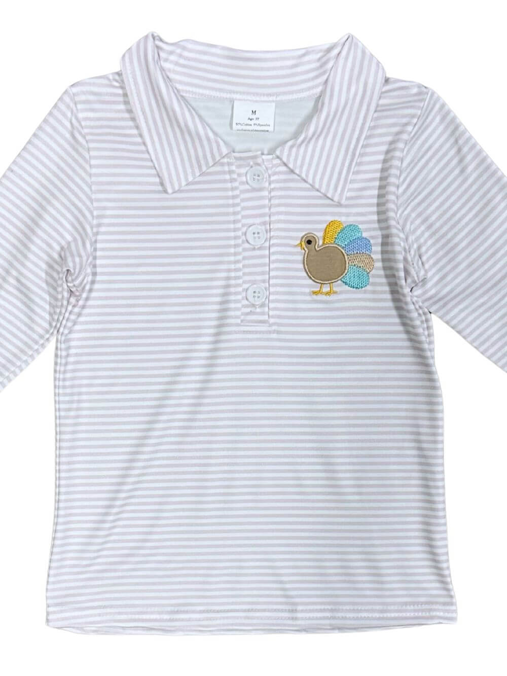 Grateful Guy Boys Thankgiving Long Sleeve Polo - Sydney So Sweet
