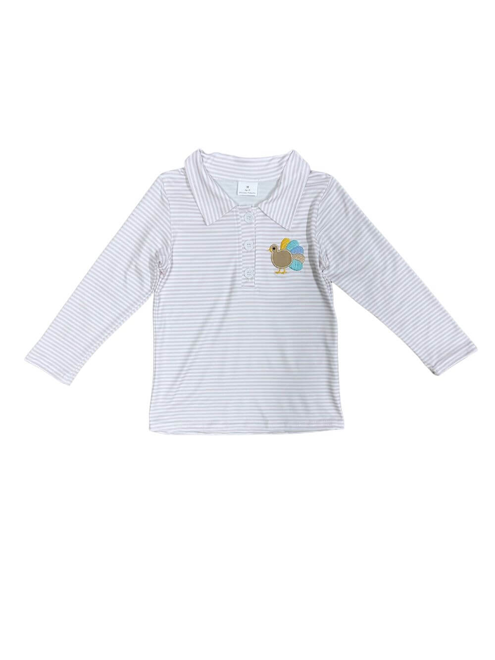 Grateful Guy Boys Thankgiving Long Sleeve Polo - Sydney So Sweet