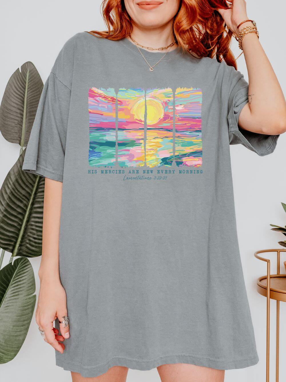 His Mercies are New Bible Verse Christian Unisex Comfort Colors Graphic T-Shirt - Sydney So Sweet