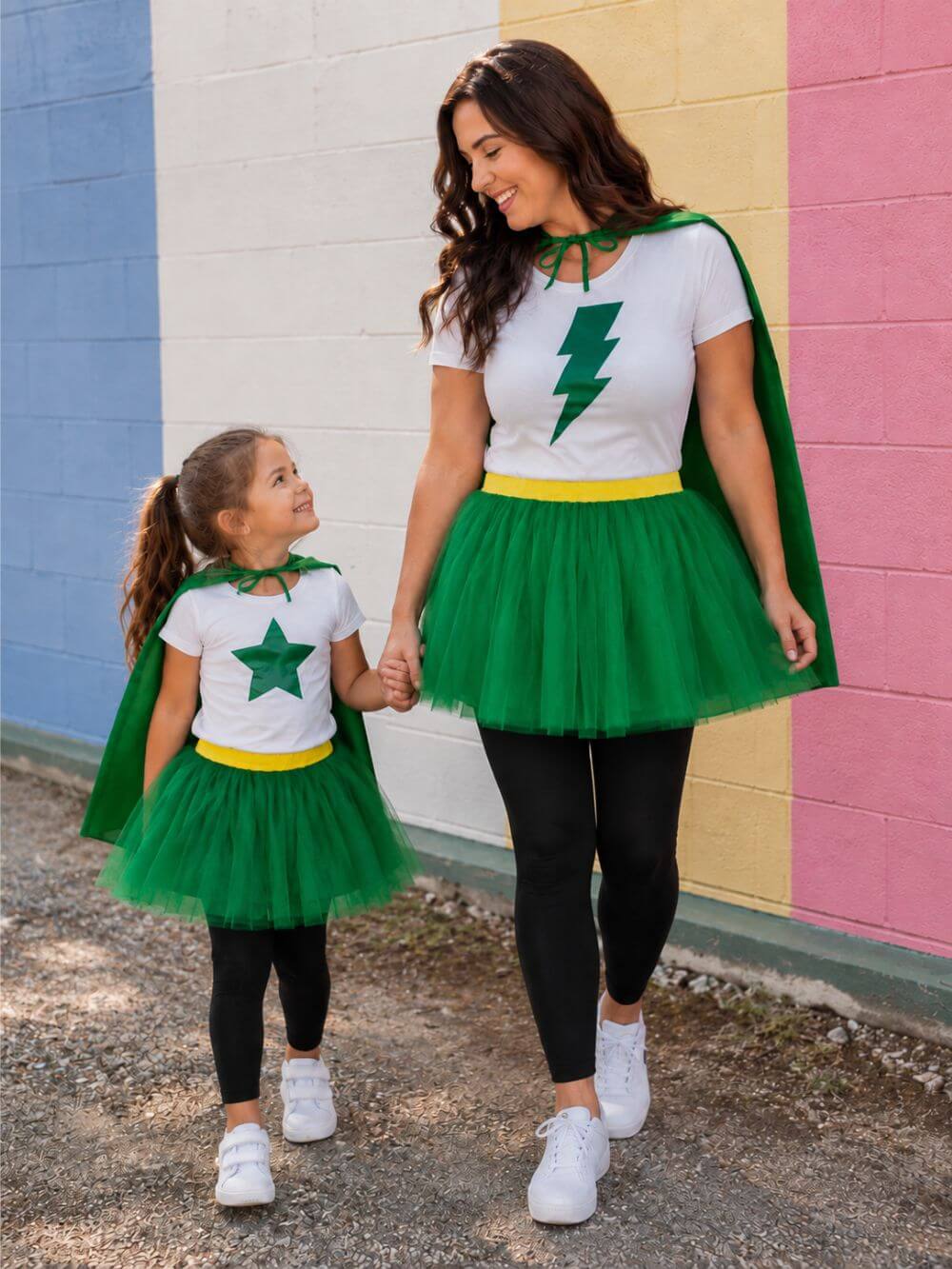 Green & Yellow Superhero Tutu Skirt Costume for Girls, Women, Plus