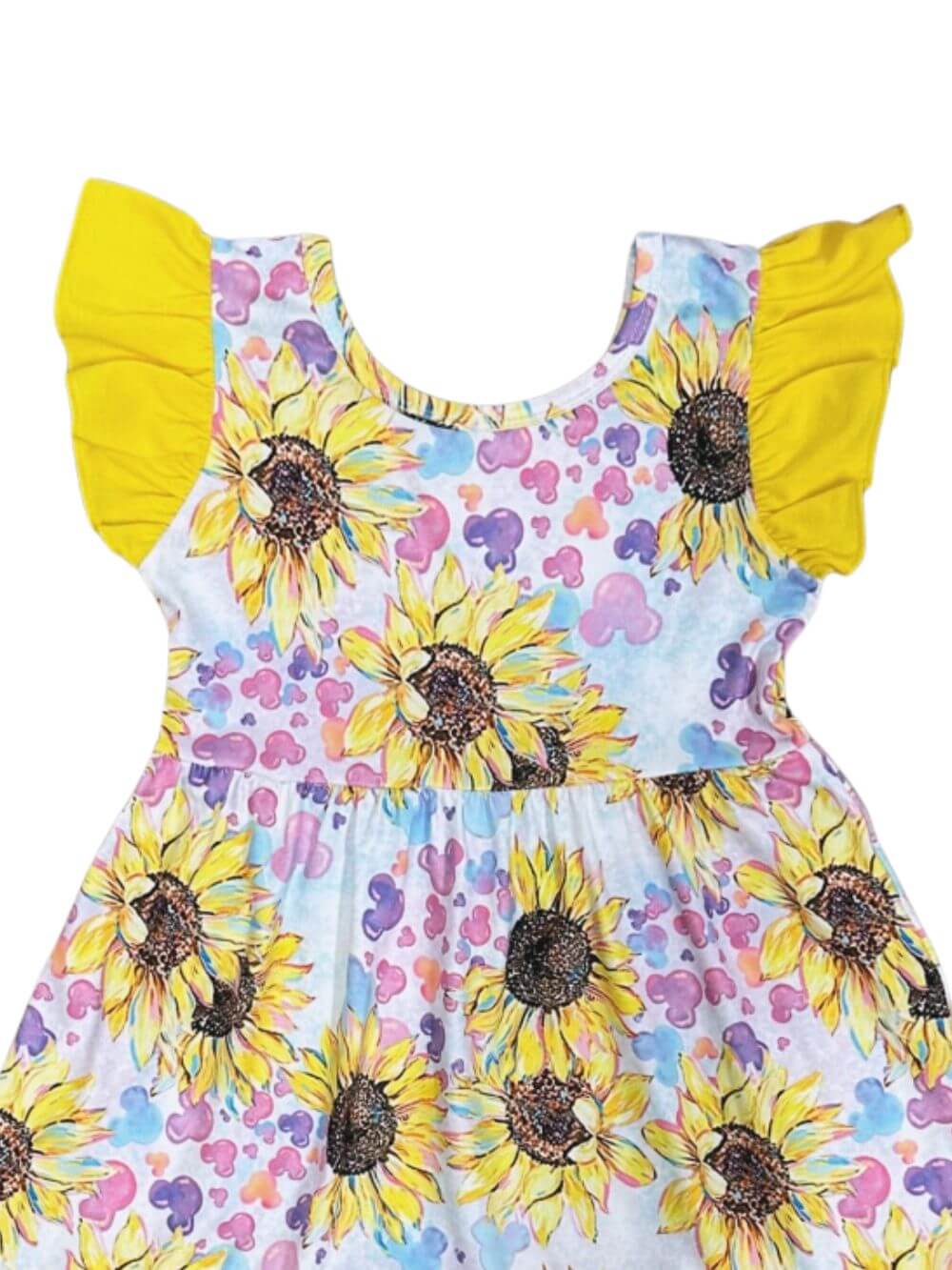 Hello Sunshine Girls Fall Ruffle Sunflower Dress - Sydney So Sweet