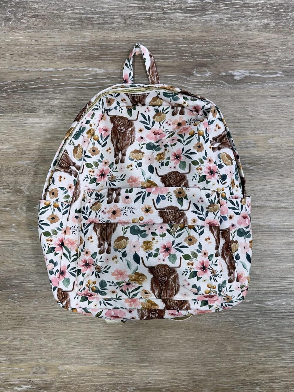 Highland Cow Kids' School Backpack - Sydney So Sweet