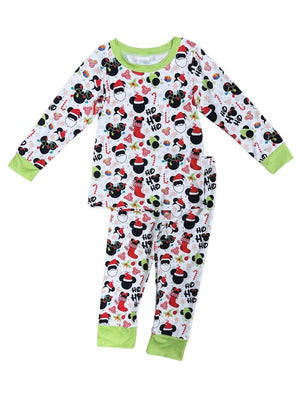 Holiday Mouse Girls or Boys Long Sleeve Pajamas Set - Sydney So Sweet