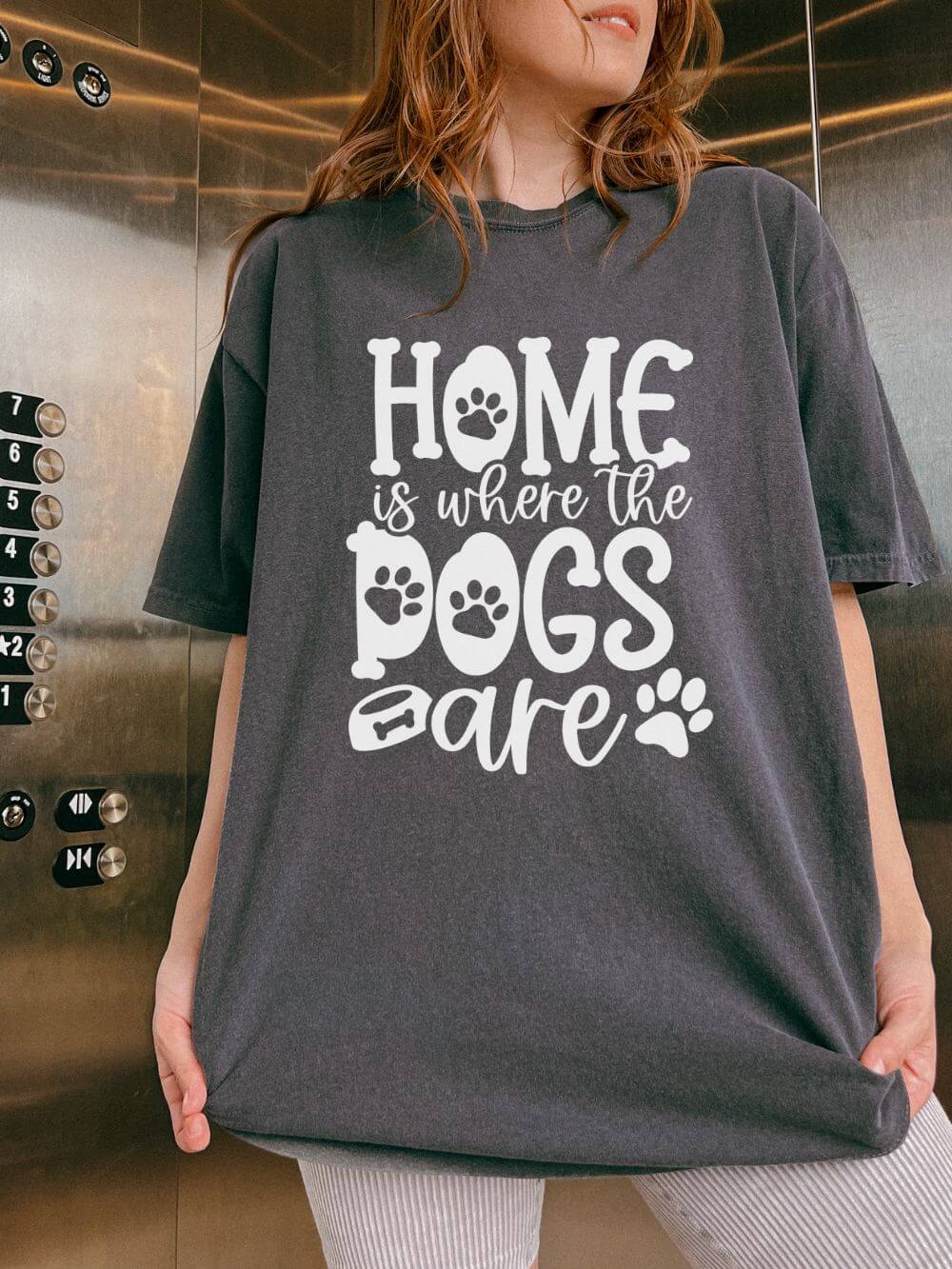 Home is Where the Dogs Are T-Shirt Cute Dog Mom Graphic Tee