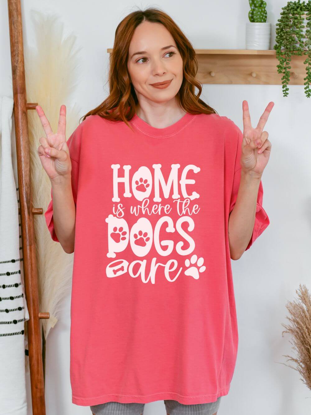 Home is Where the Dogs Are T-Shirt Cute Dog Mom Graphic Tee