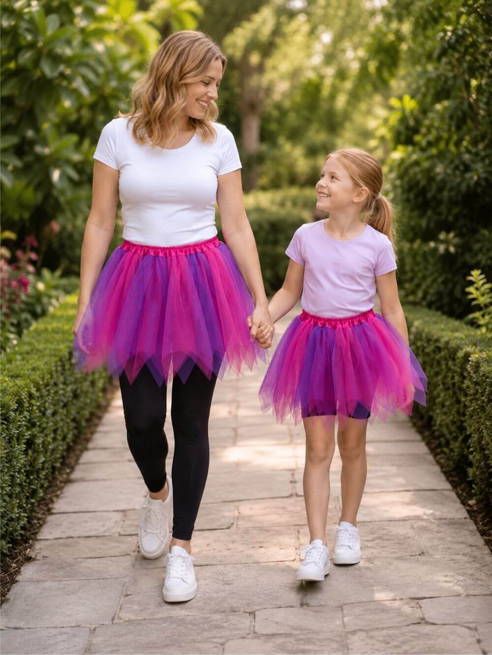 Hot Pink & Purple Fairy Costume Pixie Tutu Skirt for Kids, Adults, Plus
