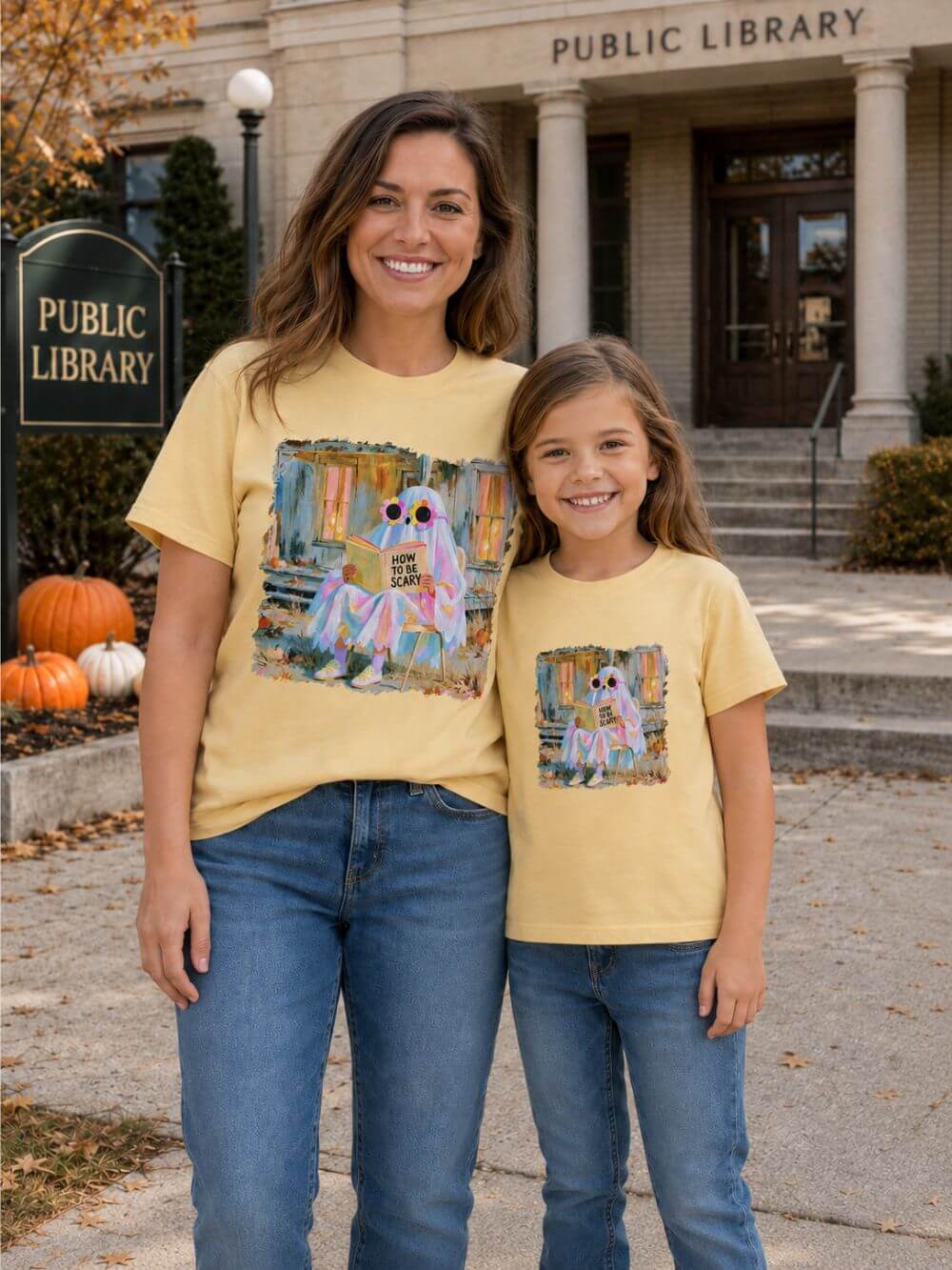 How to Be Scary Ghost Book T-Shirt Pastel Retro Spooky Halloween Graphic Tee