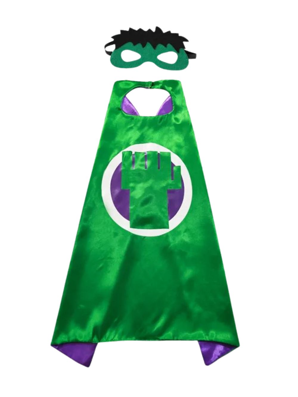 Green & Purple Superhero Cape & Mask Costume Dress Up Cosplay Set - Kids & Adults - Sydney So Sweet