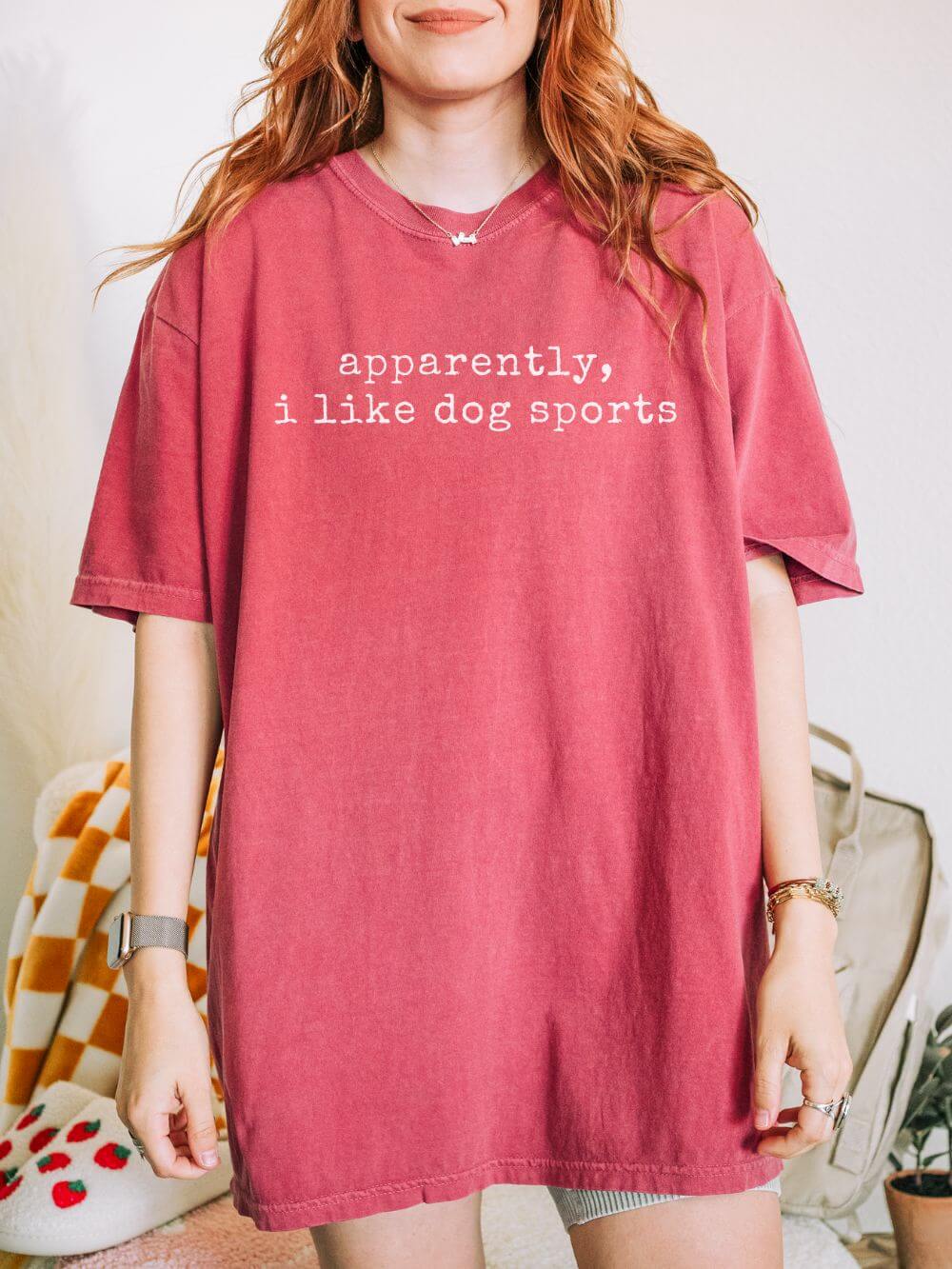 Apparently I Like Dog Sports Comfort Colors Unisex Dog Mom T-Shirt - Sydney So Sweet