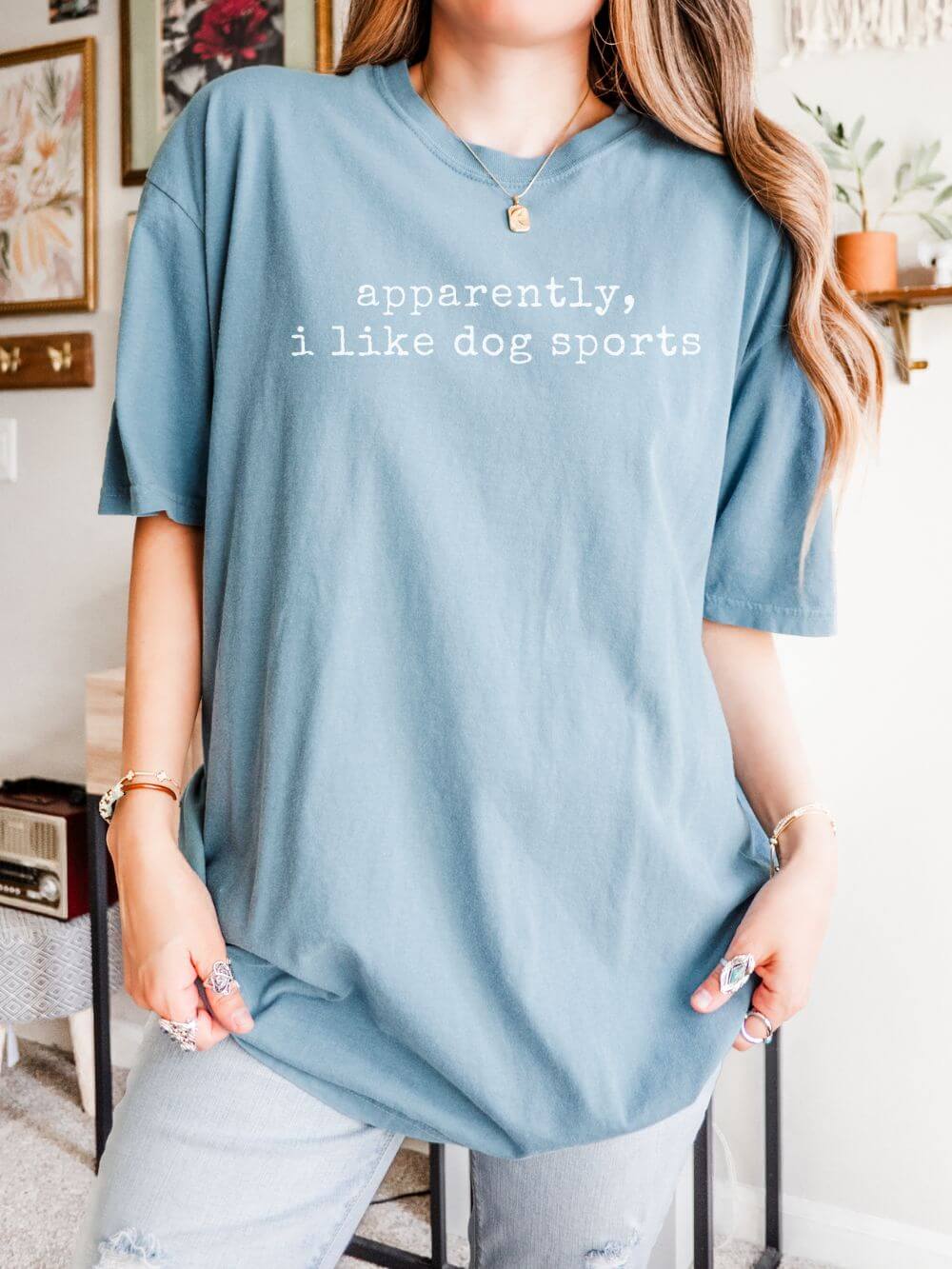 Apparently I Like Dog Sports Comfort Colors Unisex Dog Mom T-Shirt - Sydney So Sweet