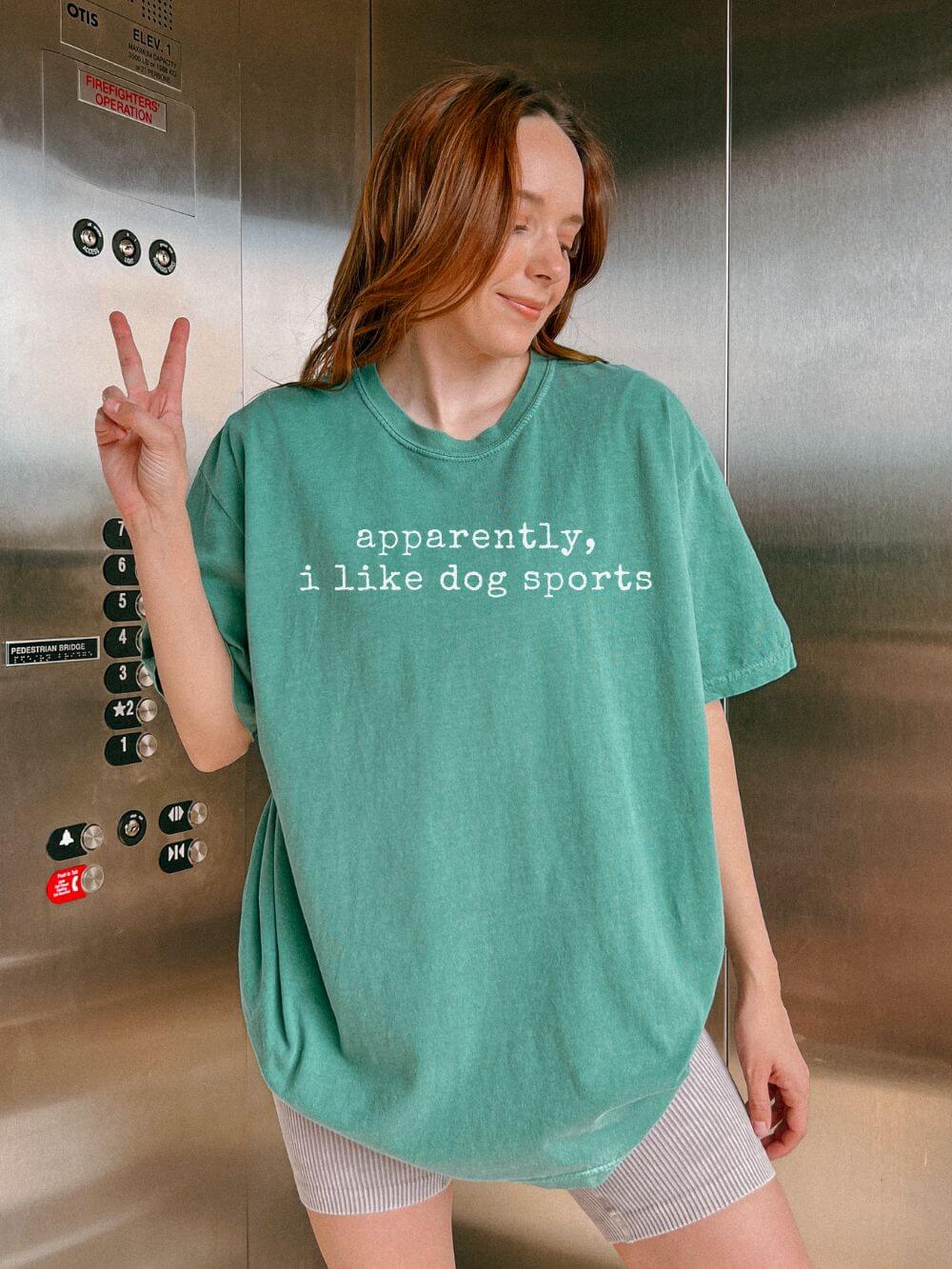 Apparently I Like Dog Sports Comfort Colors Unisex Dog Mom T-Shirt - Sydney So Sweet
