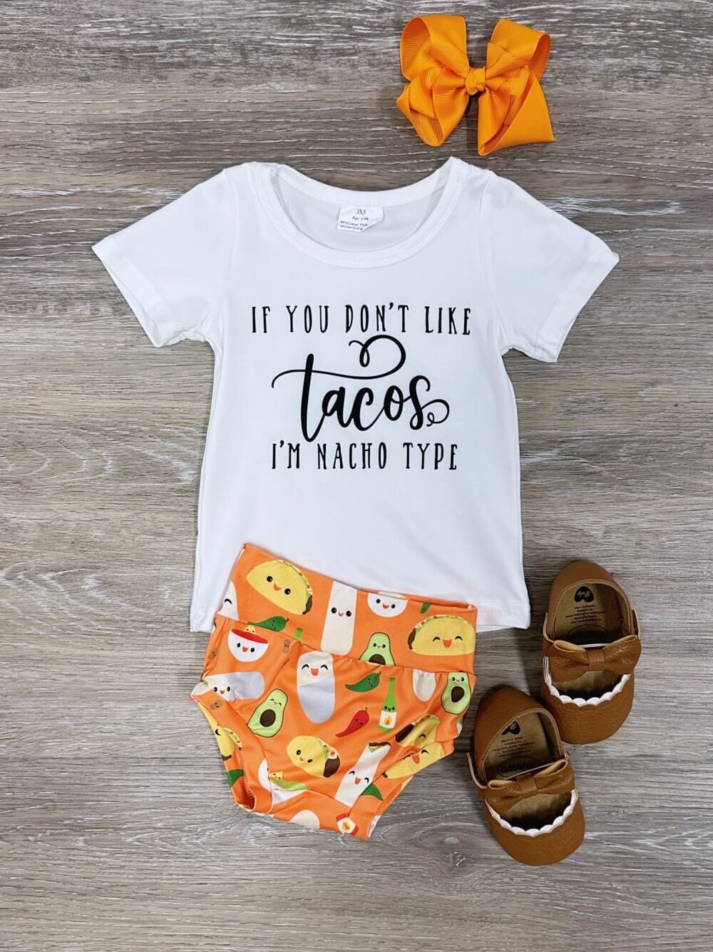 One of a Kind - I'm Nacho Type Baby Girls Taco 2 Piece Outfit 6-12 Months - Sydney So Sweet