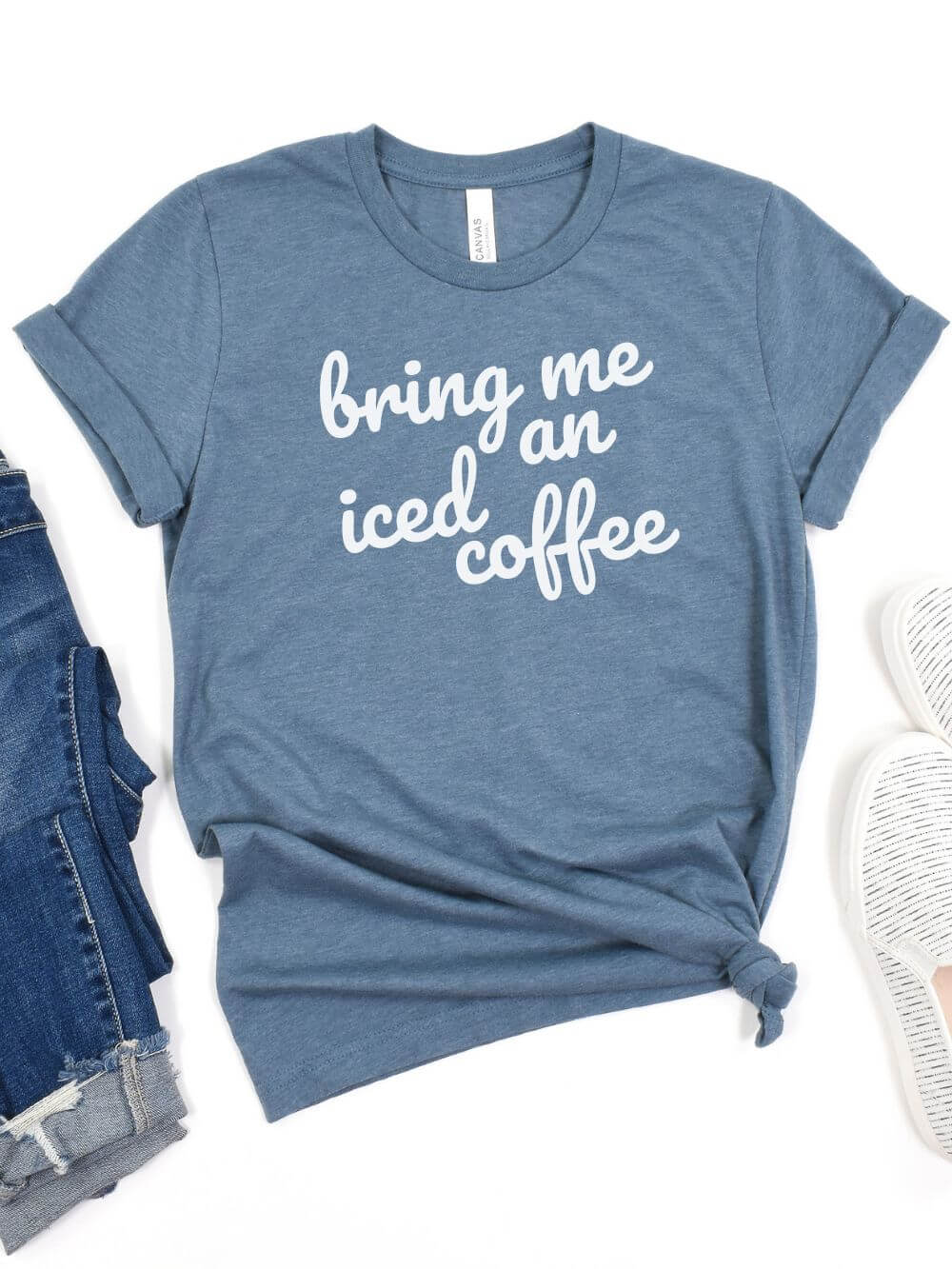 Bring Me an Iced Coffee Mom T-Shirt Bella + Canvas Unisex Jersey Short Sleeve Tee
