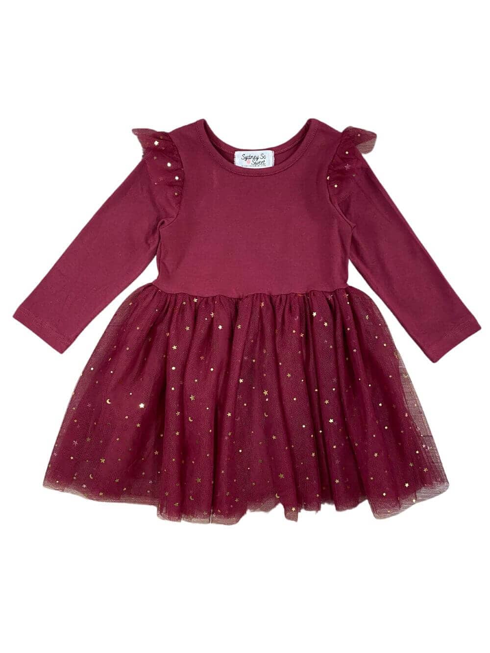 Into the Stars Burgundy Chiffon Tutu Dress - Sydney So Sweet