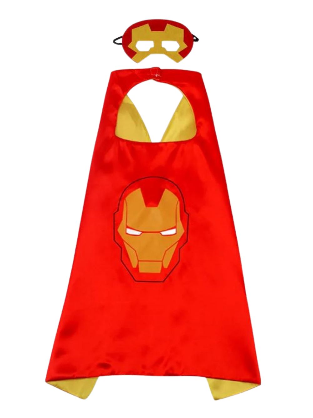 Red & Yellow Superhero Cape & Mask Costume Dress Up Cosplay Set - Kids & Adults - Sydney So Sweet