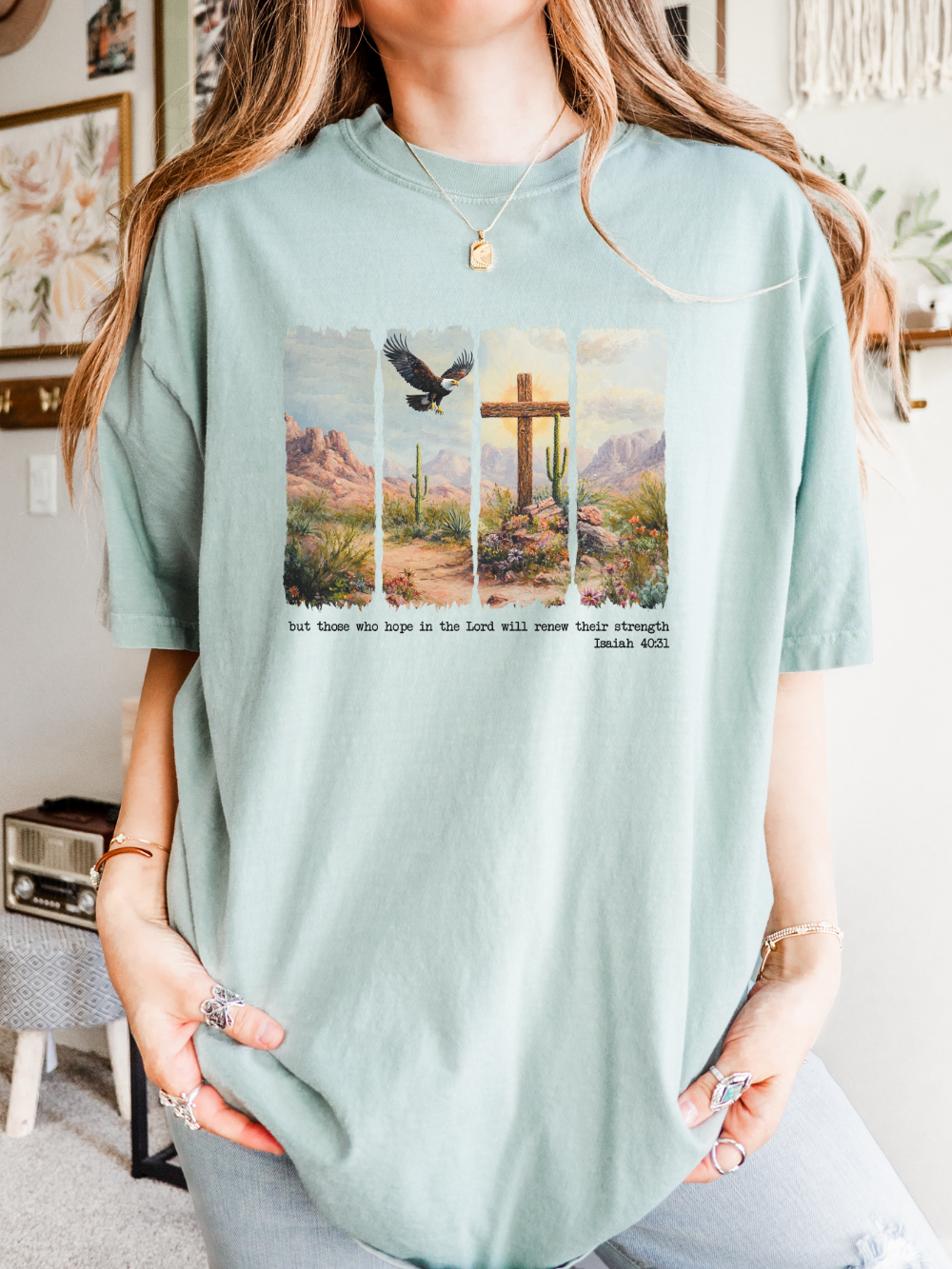 Those Who Hope in the Lord Isaiah 40:31 Christian Bible Verse Unisex Comfort Colors Graphic T-Shirt - Sydney So Sweet