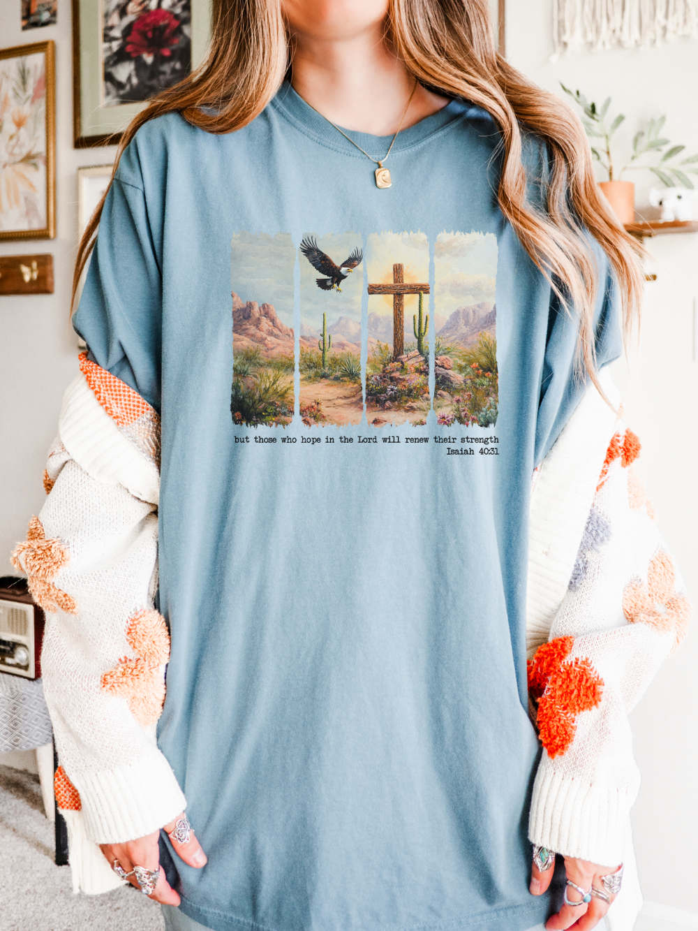 Those Who Hope in the Lord Isaiah 40:31 Christian Bible Verse Unisex Comfort Colors Graphic T-Shirt - Sydney So Sweet