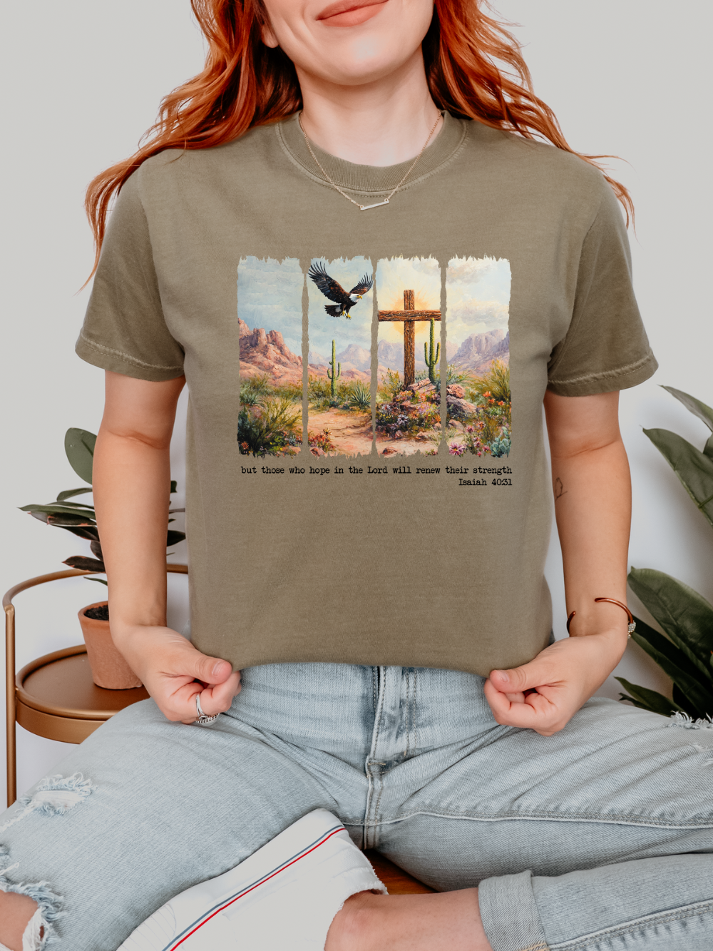 Those Who Hope in the Lord Isaiah 40:31 Christian Bible Verse Unisex Comfort Colors Graphic T-Shirt - Sydney So Sweet