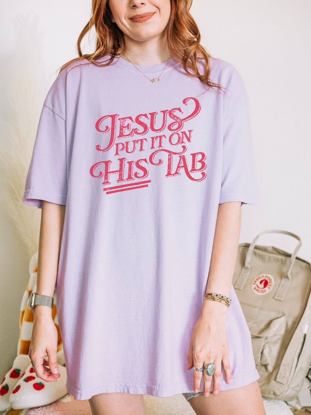 Jesus Put It On His Tab T-Shirt Christian Faith Graphic Unisex Distressed Grunge Tee