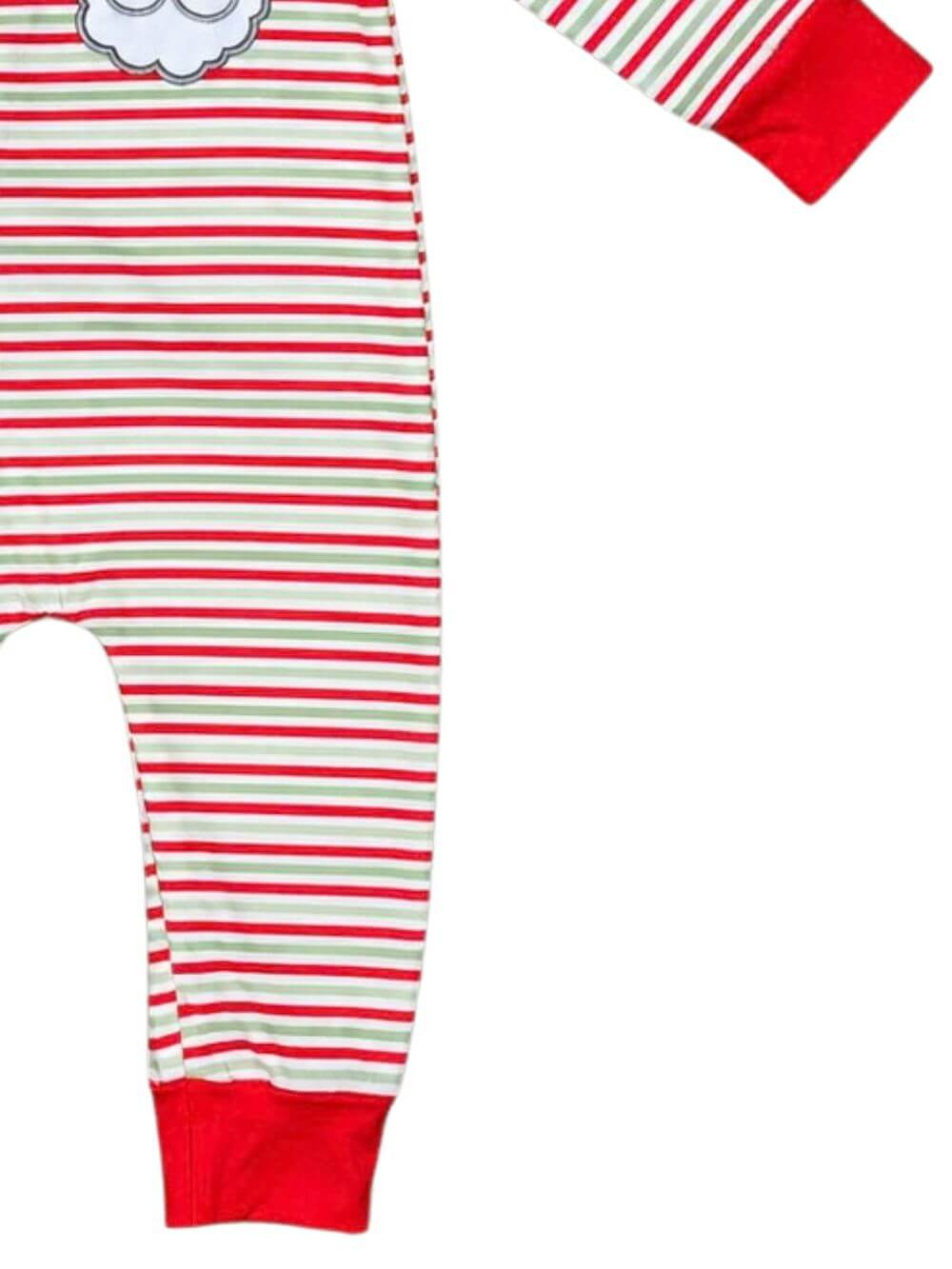 Jolly Santa Claus Stripe Boys Christmas Romper