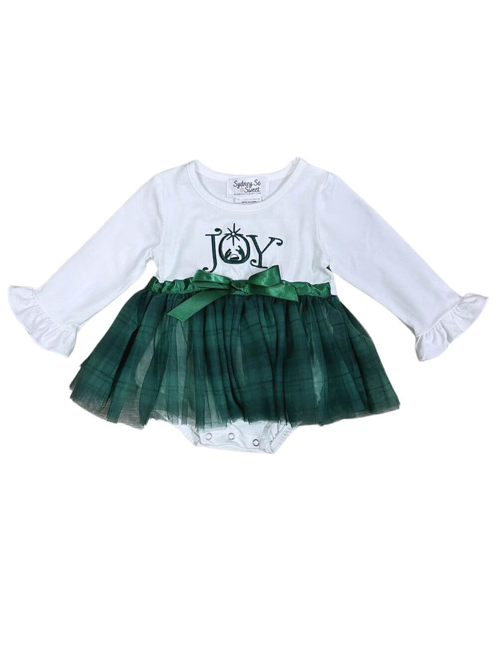 Joy to the World Christmas Nativity Baby Tutu Romper - Sydney So Sweet