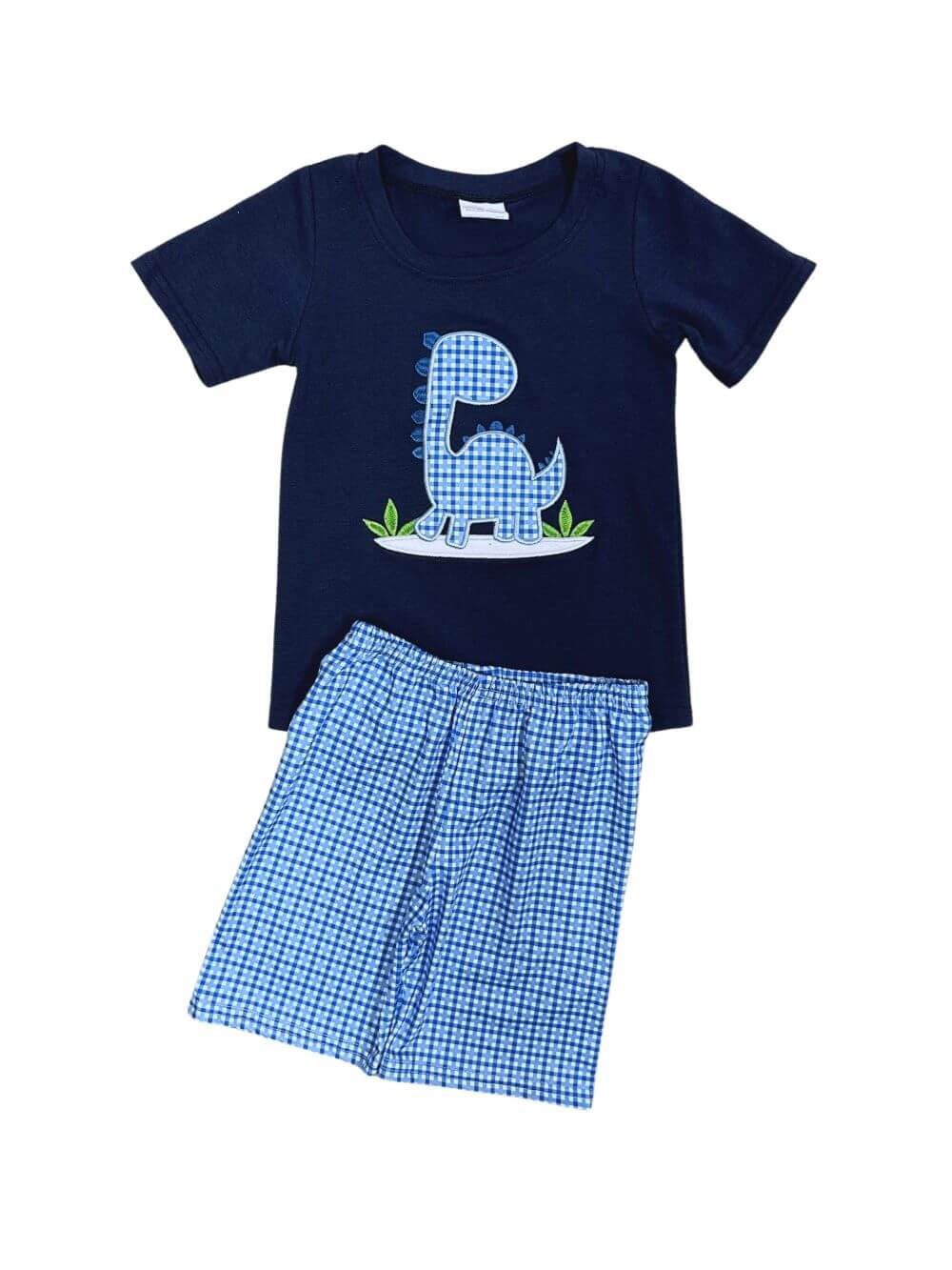 Jurassic Vibes Boys Dinosaur Shorts Outfit - Sydney So Sweet