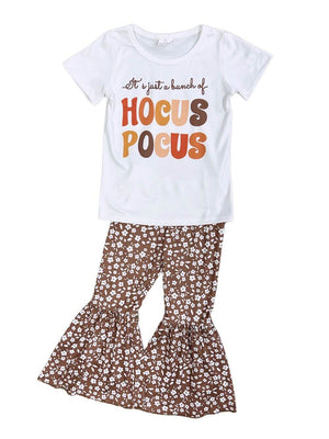 Just a Bunch of Hocus Pocus Girls Fall Bell Bottom Outfit - Sydney So Sweet