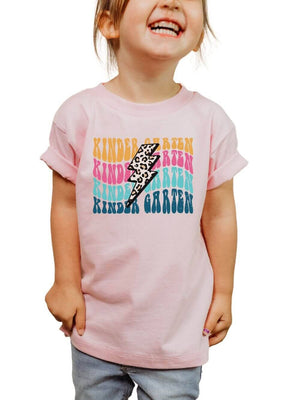 Grade Level Retro Lightning Back to School Kids' Short Sleeve Distressed Graphic T-Shirt - Sydney So Sweet