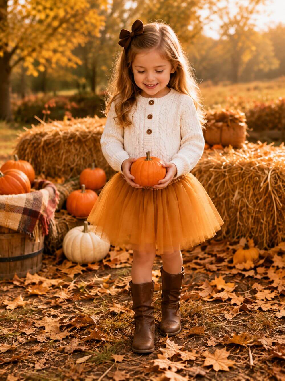 Dark Gold Tutu Skirt for Girls – 3-Layer Tulle Ballet, Dance, and Dress-Up Costume Skirt