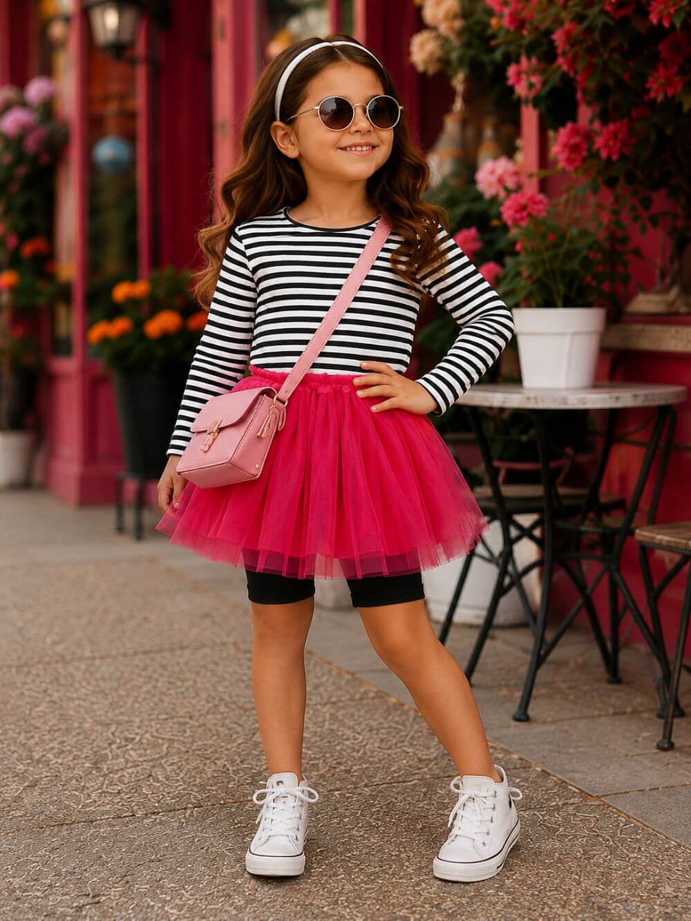 Hot Pink Tutu Skirt for Girls – 3-Layer Tulle Ballet, Dance, and Dress-Up Costume Skirt