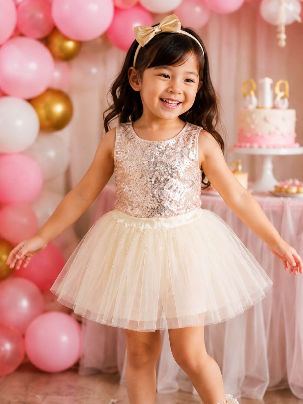 Ivory Tutu Skirt for Girls – 3-Layer Tulle Ballet, Dance, and Dress-Up Costume Skirt