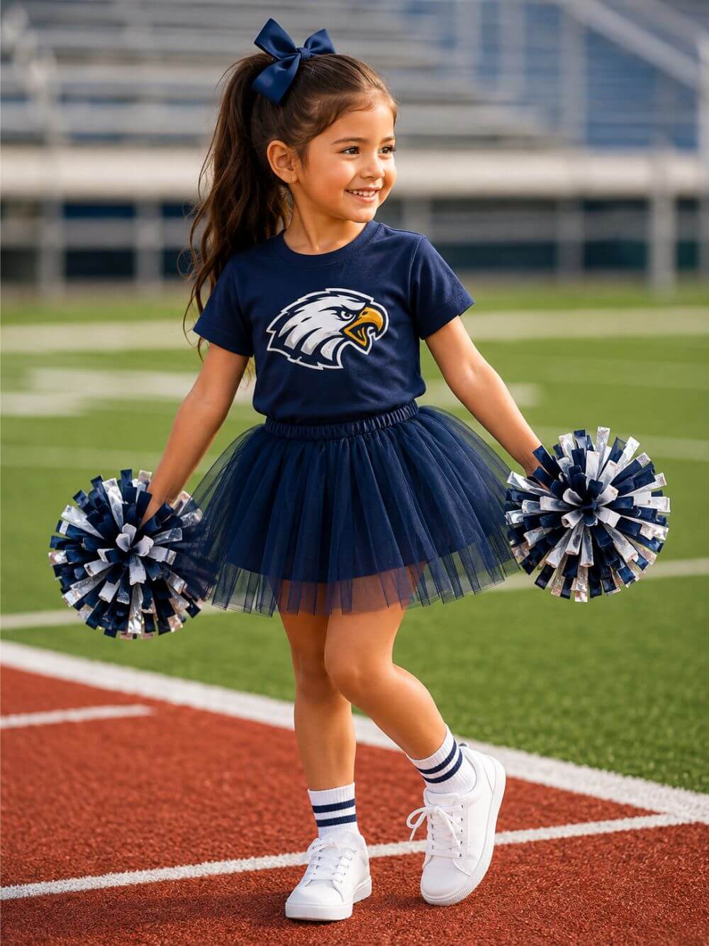 Navy Blue Tutu Skirt for Girls – 3-Layer Tulle Ballet, Dance, and Dress-Up Costume Skirt
