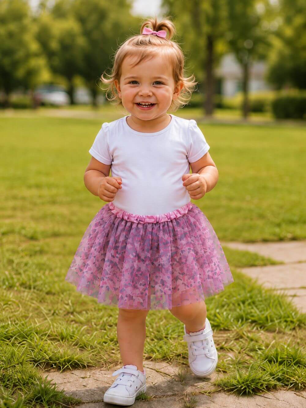 Pink Camo Camouflage Tutu Skirt for Girls – 3-Layer Tulle Ballet, Dance, and Dress-Up Costume Skirt
