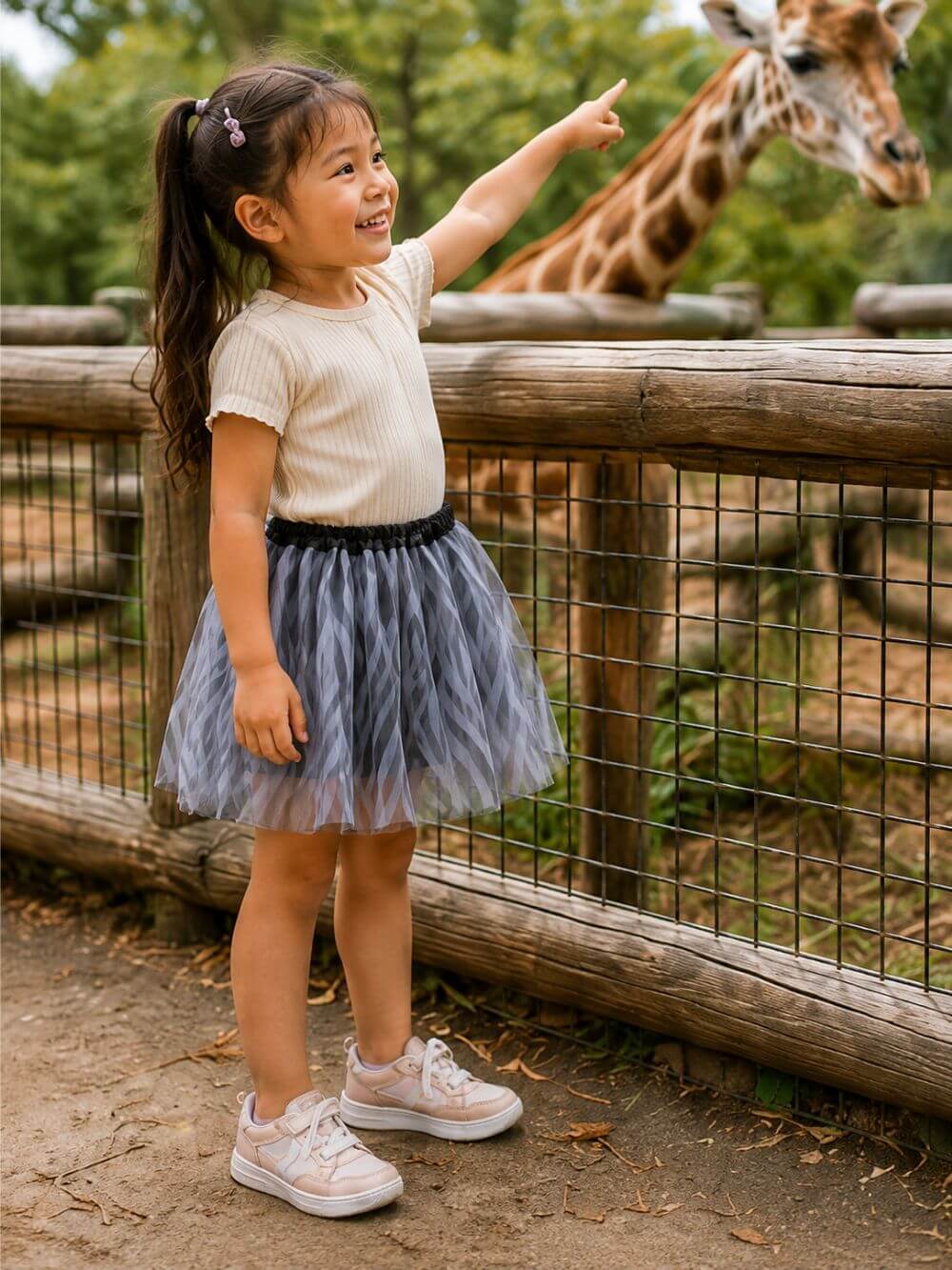 Zebra Tutu Skirt for Girls – 3-Layer Tulle Ballet, Dance, and Dress-Up Costume Skirt