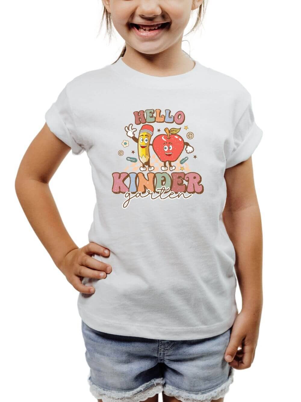 Hello My Grade Retro Back Kids\' Graphic to School T-Shirt