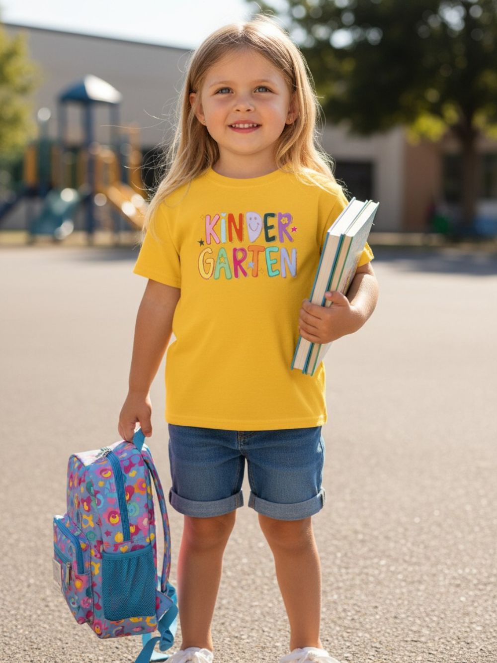 Kindergarten Kids T-Shirt Cute & Colorful Back to School Grade K Tee