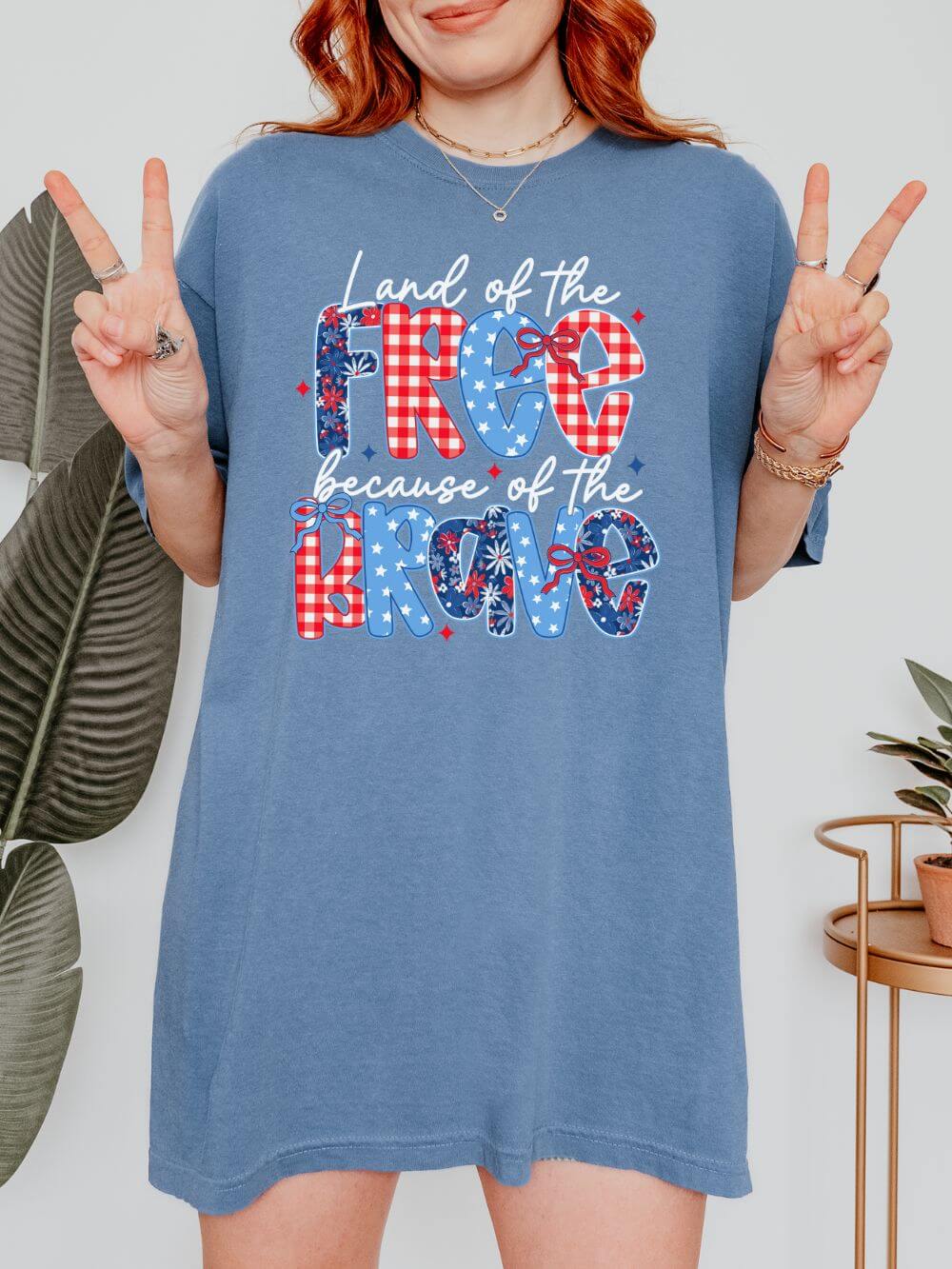 Land of the Free Summer Unisex Tee Comfort Colors 4th of July Patriotic Graphic T-Shirt - Sydney So Sweet
