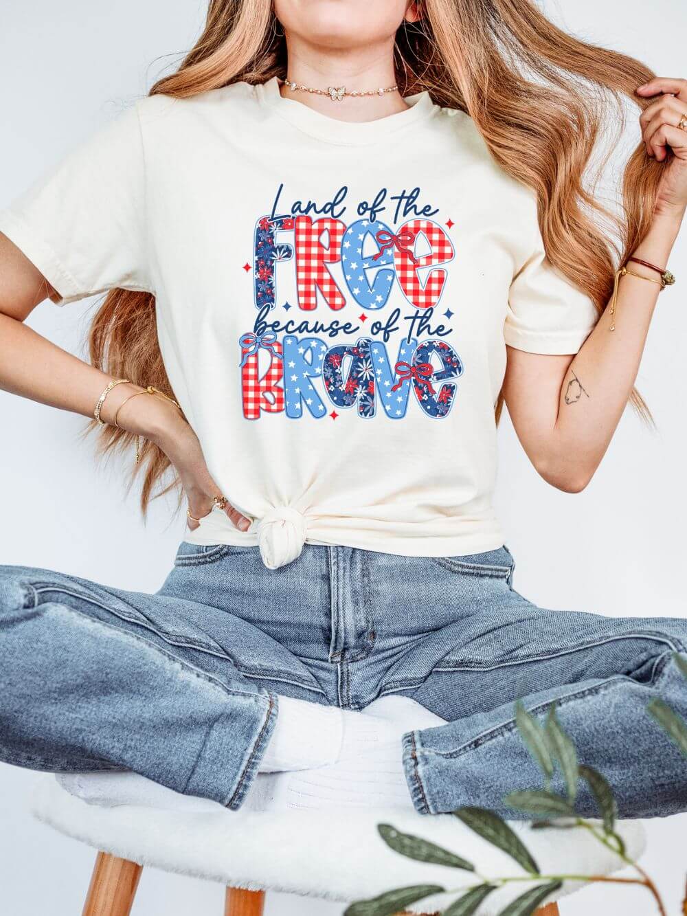 Land of the Free Summer Unisex Tee Comfort Colors 4th of July Patriotic Graphic T-Shirt - Sydney So Sweet