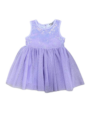 Lavender Sequin Top Girls Tulle Chiffon Tutu Dress - Sydney So Sweet